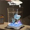 AS60-Acrylic Mini Fish Tank Ecological Goldfish Aquarium Home Office Desktop Decorations Aquariums Accessories