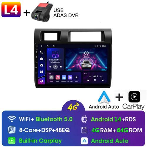 9" For Toyota Pickup Land Cruiser LC 70 79 Series 2007-2020 Android 14 Autoradio Wireless Carplay Multimedia Player Radio DVD