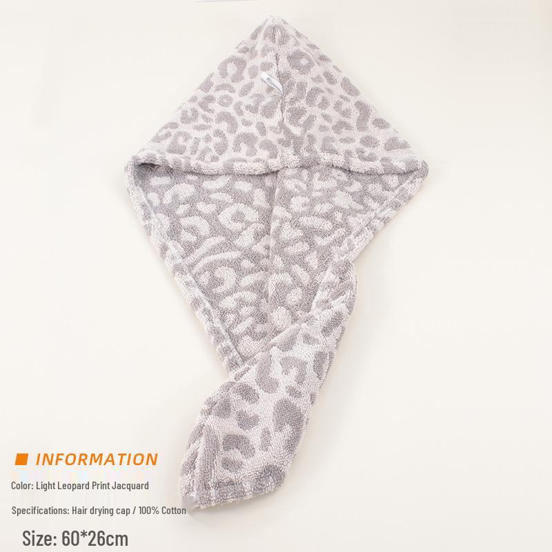 Quick-Drying Cotton Hair Cap for Women & Kids - Super Absorbent, Thick Shower Cap/Towel