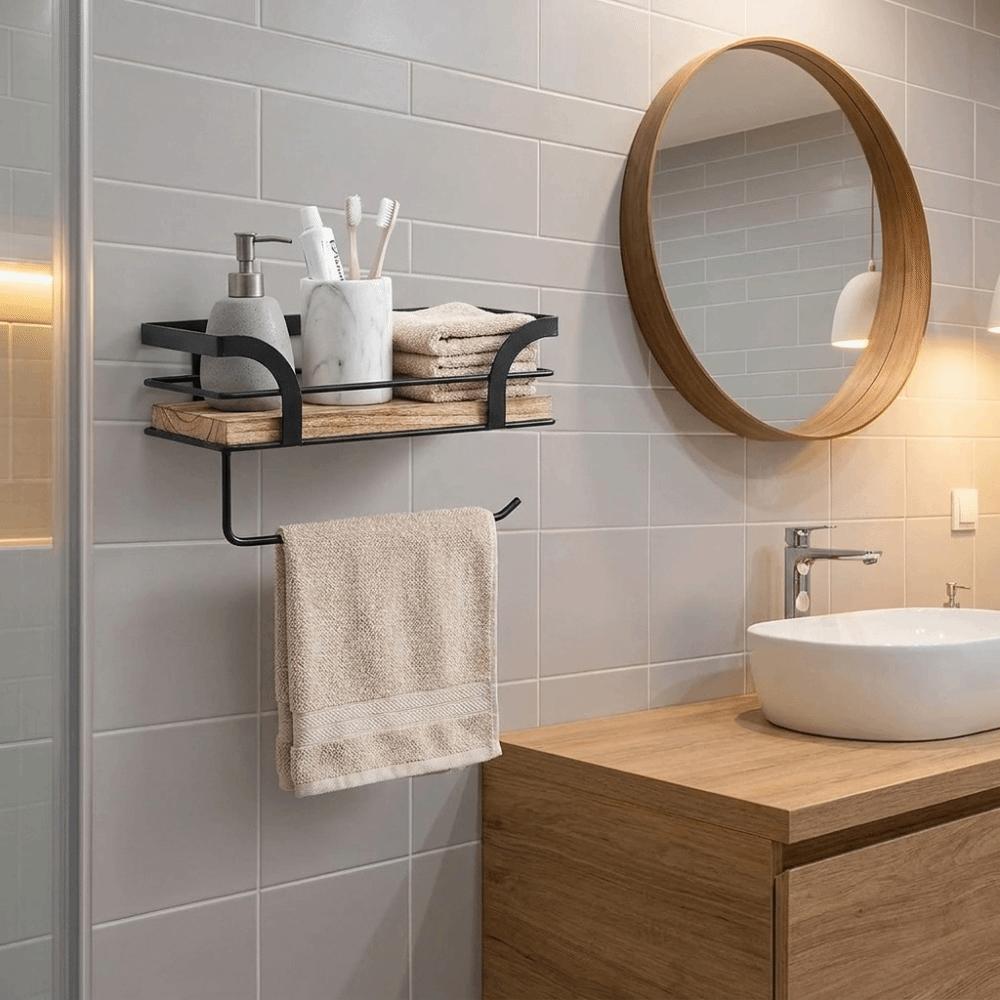 Wall Mounted Paper Rack Space Saving Toilet Roll Holder Storage Tools Storage Shelf Hotel