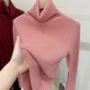 Women's Turtleneck Sweater Autumn Winter Long Sleeve Slim Fit Knitted Base Layer Fashionable Warm Top