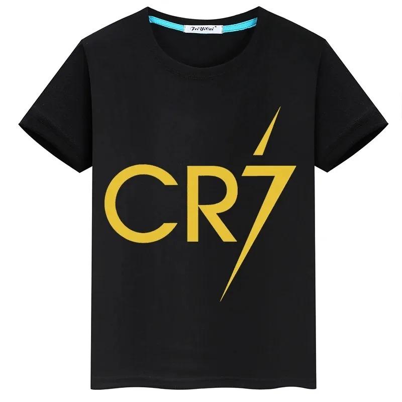 2026 Cr7 Ronaldo Football Star Oversized Cotton Tshirt Unisex Unisex Summer Luxury Brand Retro Leisure Loose Short Sleeve Tshirt