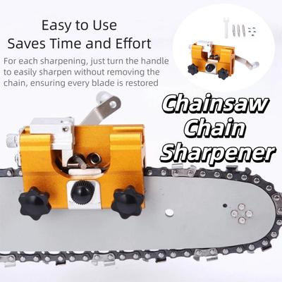 Portable Hand-cranked Chain Grinder Chain Grinder Quick Sharpening ChainSharpeners Jig Chain Clamp for Chain Saws