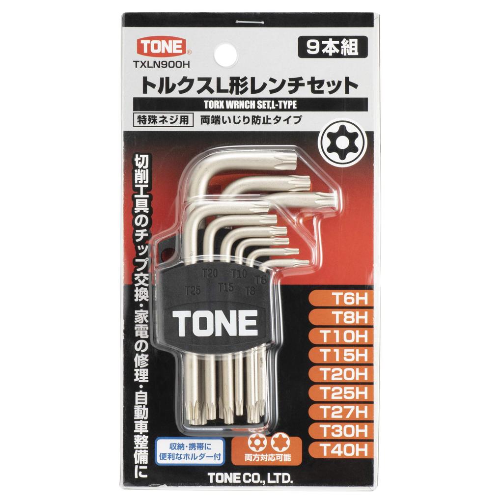 TONE Torx-Schraubenschlüssel-Satz 9 Teile L-förmig TXLN900H,