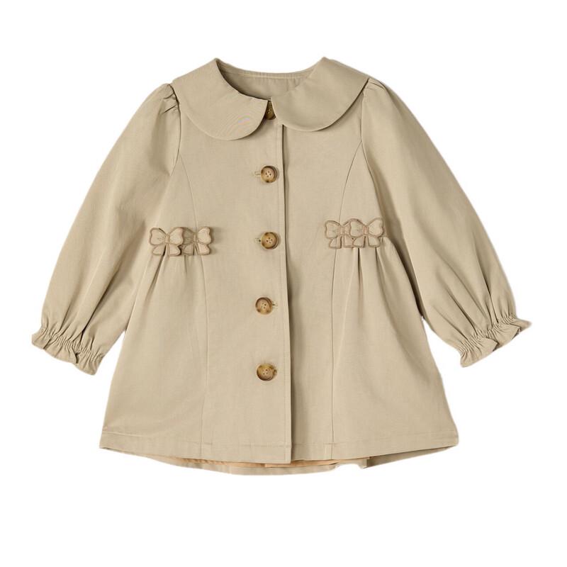 DEESHA Girls' Autumn Mid-Length Trench Coat