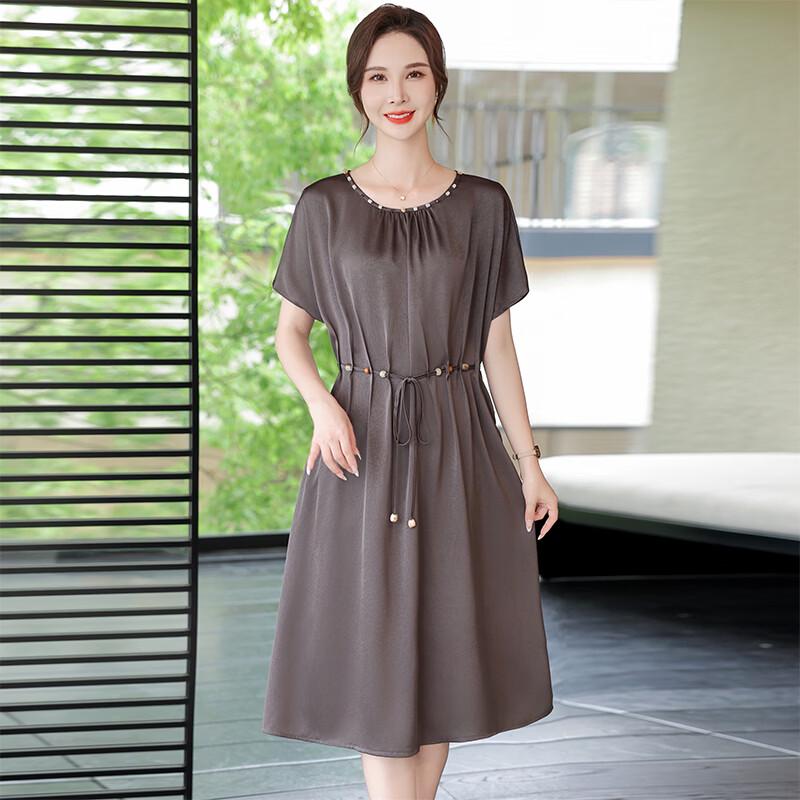 Ya Lu 2026 Summer Elegant Waist-Cinch Long Dress 2XL