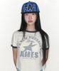 AMES-WORLDWIDE A Check Ball Cap Blue