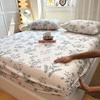100% Cotton Bed Sheets Bed Bedroom Flower Printed Bed Cover Bedding (excluding Pillowcases) Single/Queen/King Washabl