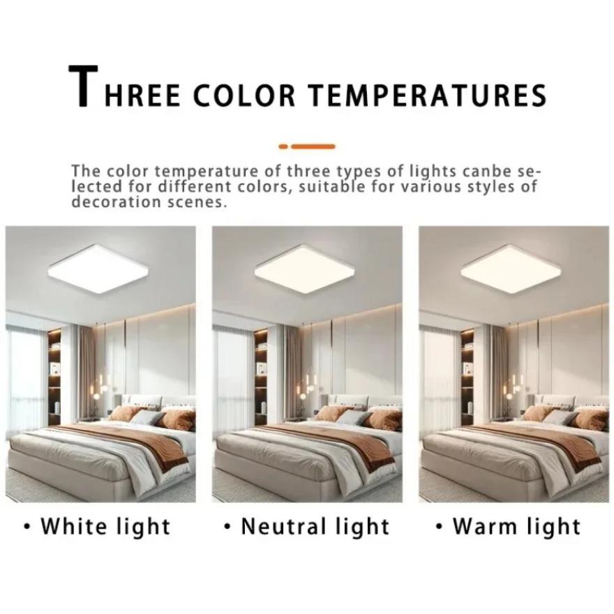 Modern LED Ceiling Light Square Energy-saving Home Light 48W36W24W18W Living Room Dining Room Bedroom Indoor Lighting 85-265V