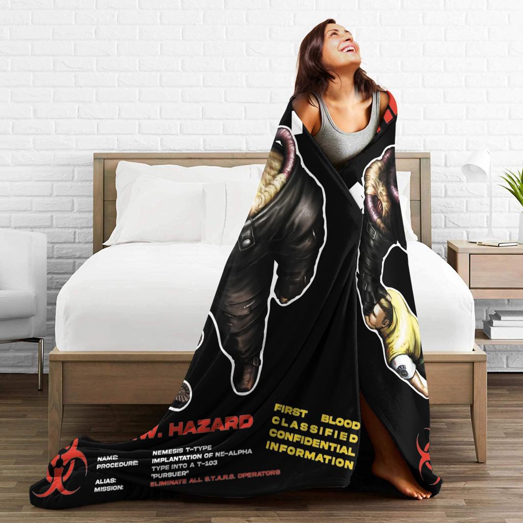 Residents Evils NEMESIS v1 Blanket Cover Fleece Throw Blanket Summer Air Conditioning Decoration Soft Warm Bedspreads,