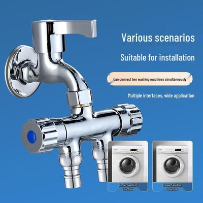 Répartiteur de robinet à double sortie - Connecteur bidirectionnel pour tuyau d'arrivée de machine à laver
