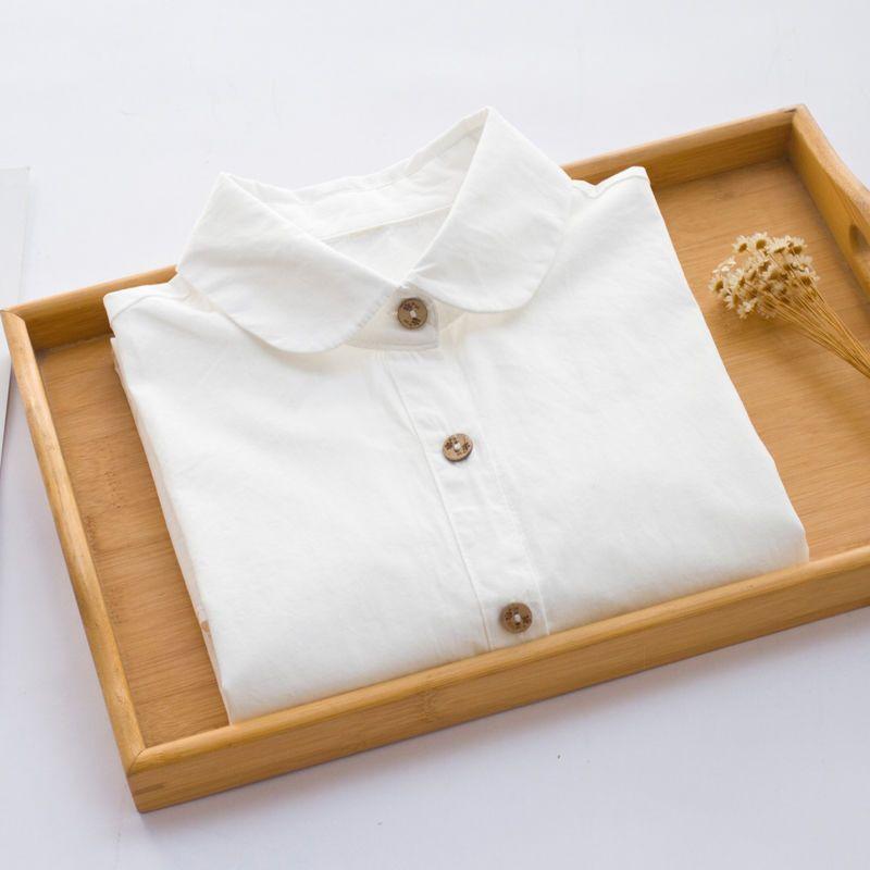 

Women s Warm Long Sleeve White Cotton Shirt - Velvet Lined for Winter 2XL (Recommended for 130 jin)