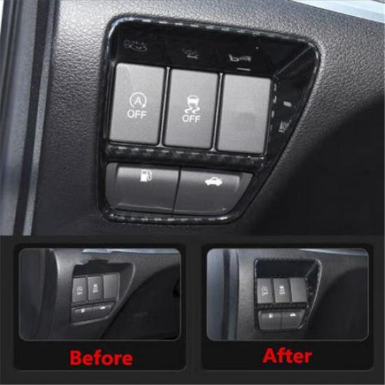 For Acura TLX 2015-2022 Carbon Fiber Car Headlight Adjustment Switch Cover Trim