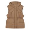 Chinese Opera Cotton Vest Women's Loose New Autumn and Winter Down Cotton Vest Vest Loose Vest Cotton Vest Vest Hooded