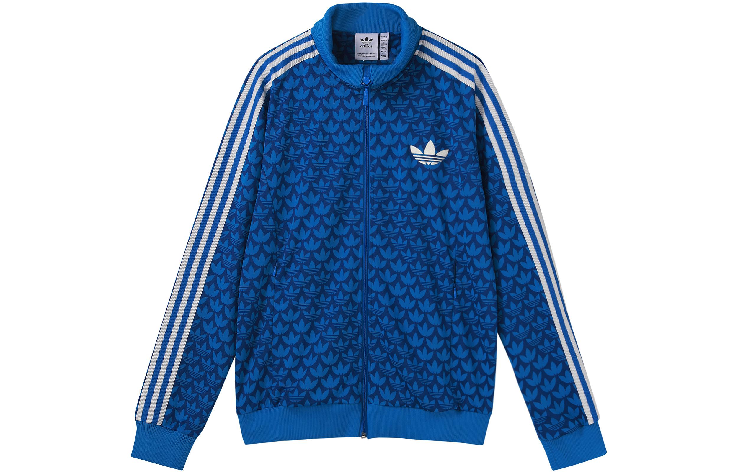 Adidas Originals ADICOLOR 70S MONOGRAM TRACK Sweatshirt Men s Blue IP6980 M