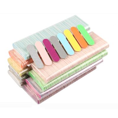 100Pcs/Lot, Double Side Nail Polish Sanding,Disposable Mini Wooden Nail File Buffer Strips,Grinding Polishing Manicure Care Tools