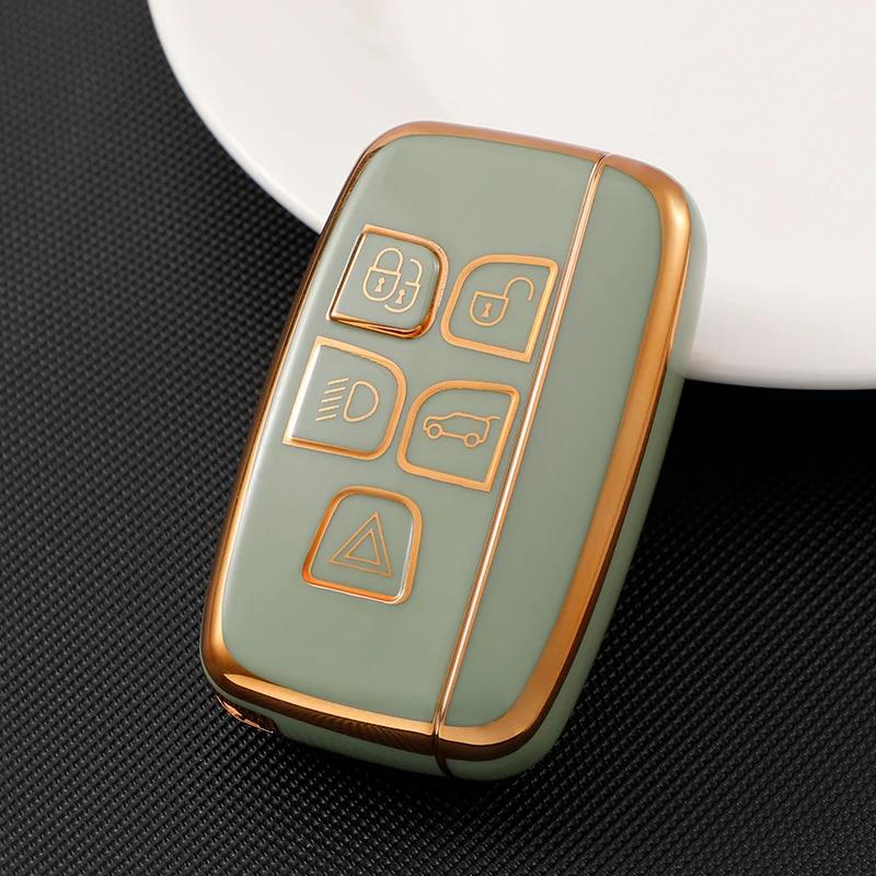 For Land Rover Range Rover Sport Discovery 3 4 Elander 2 Evoque TPU Car Key Case Cover Holder Shell Fob Accessories