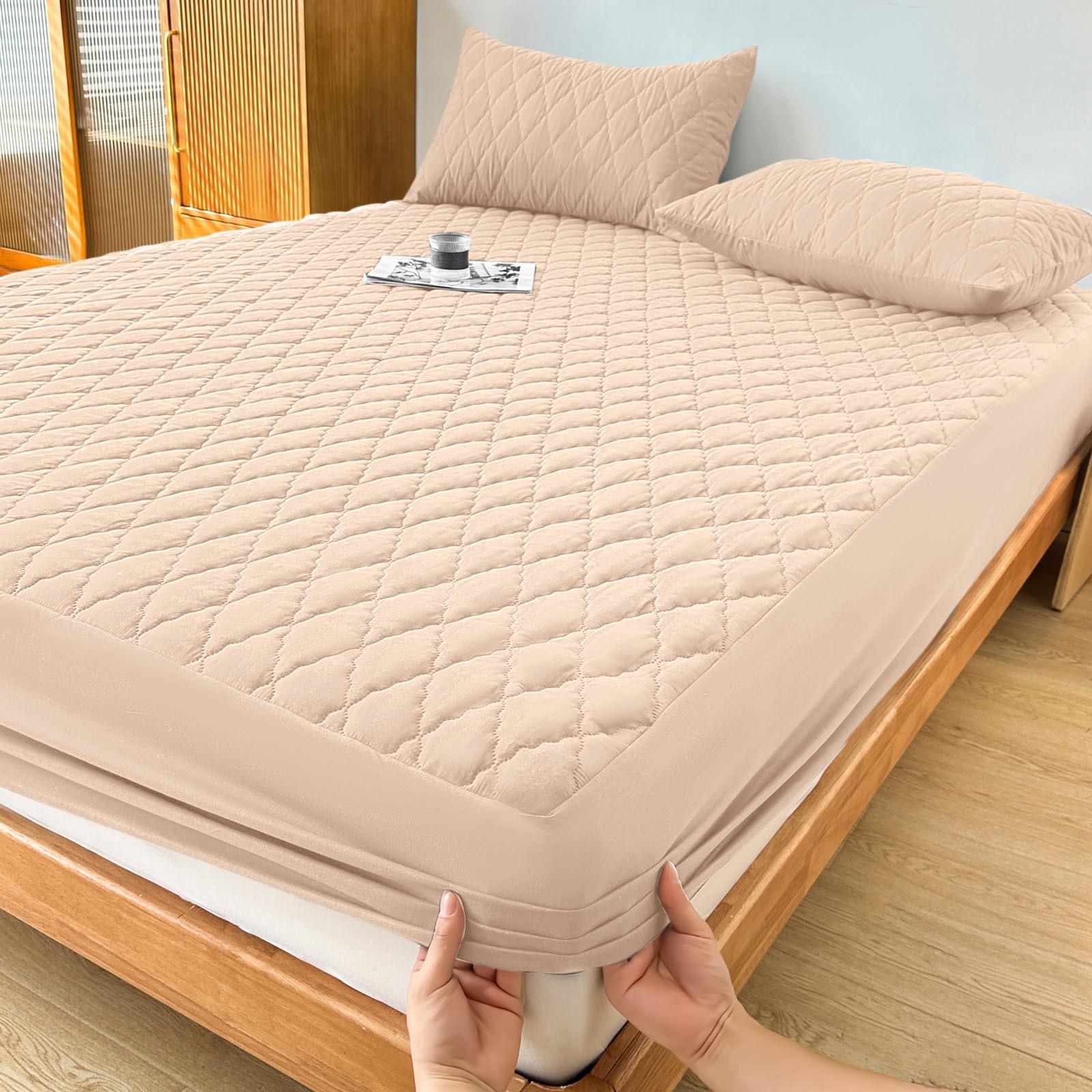 Mattress Protector (Without Pillowcase And Pillow Insert) Soft And Comfortable Color Bedding Mattress Cover Bedroom One Size