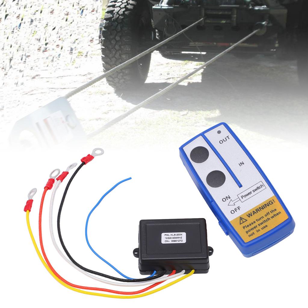 Universal Winde Drahtlose Fernbedienung Schalter Kit mit Empfänger 12V 24V für Lkw Jeep ATV SUV