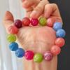 Vintage Colorful Happy Dopamine Tourmaline Color Quartzite Stone Bracelet Women'S Bracelet Atmosphere Jewelry