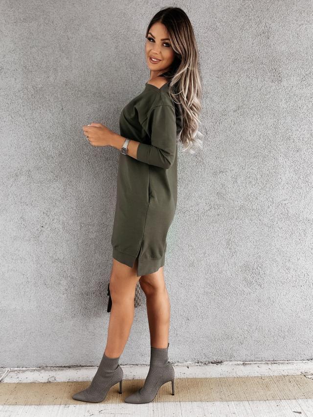 Autumn/Winter 2021 Solid Color Off-Shoulder Sexy Dress - In Stock