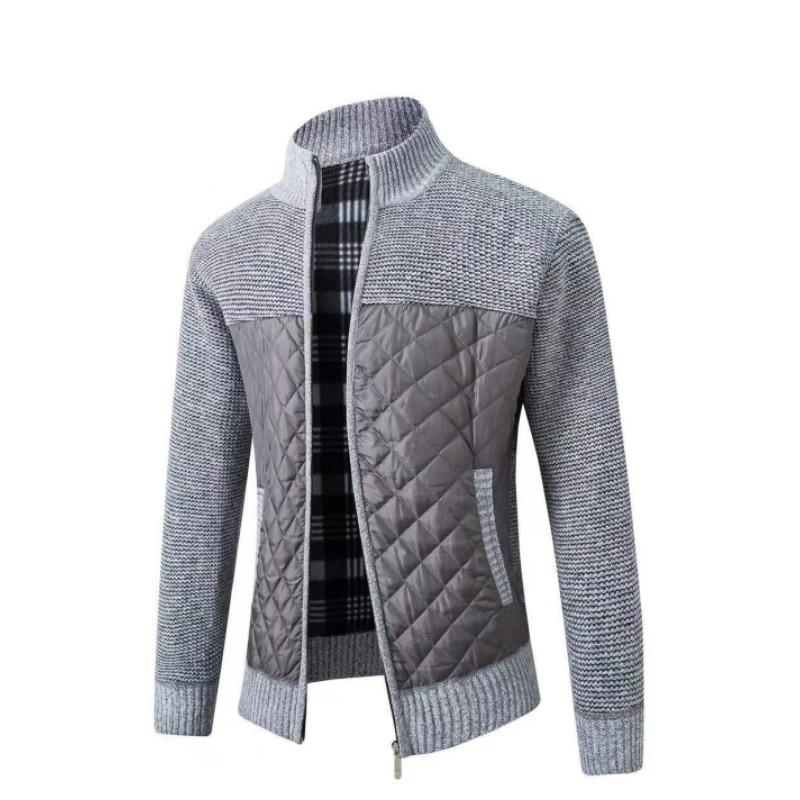 Men Autumn and Winter Knitted Cardigan Jacket Youth Slim Plus Fit Sweater