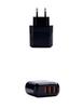 5V2A Fast Charger with Three Ports & Digital Display - Compatible with Apple, PDQC; UK & EU Plugs