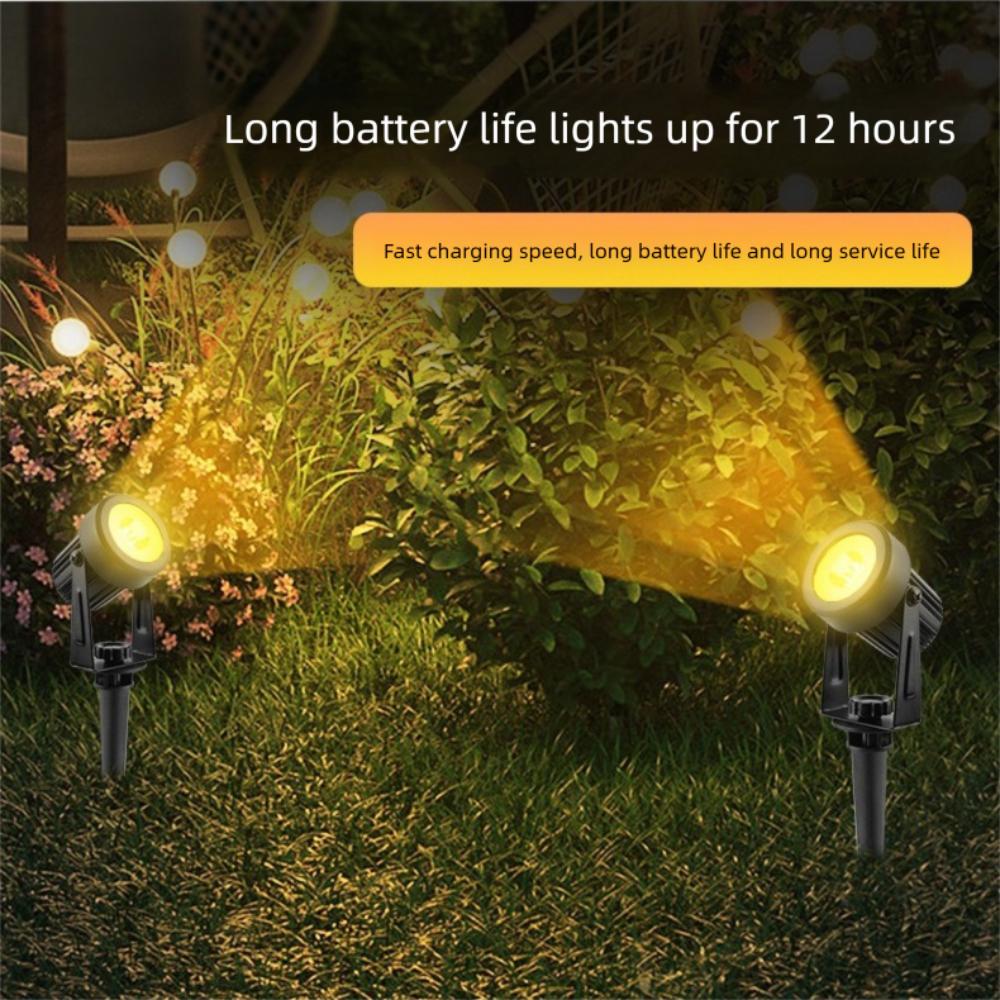 Decoration IP65 Solar Landscape Lights 4 In 1 Solar Powered Solar Spotlights Rotatable Landscape Light Stake Yard