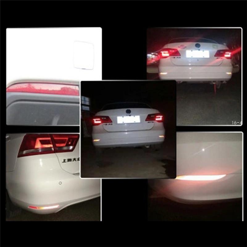 2PCS Universal Car Reflective Sticker Warning Safety Paster Water-Resistant Car Rear Bar Decorative Sticker for Safety