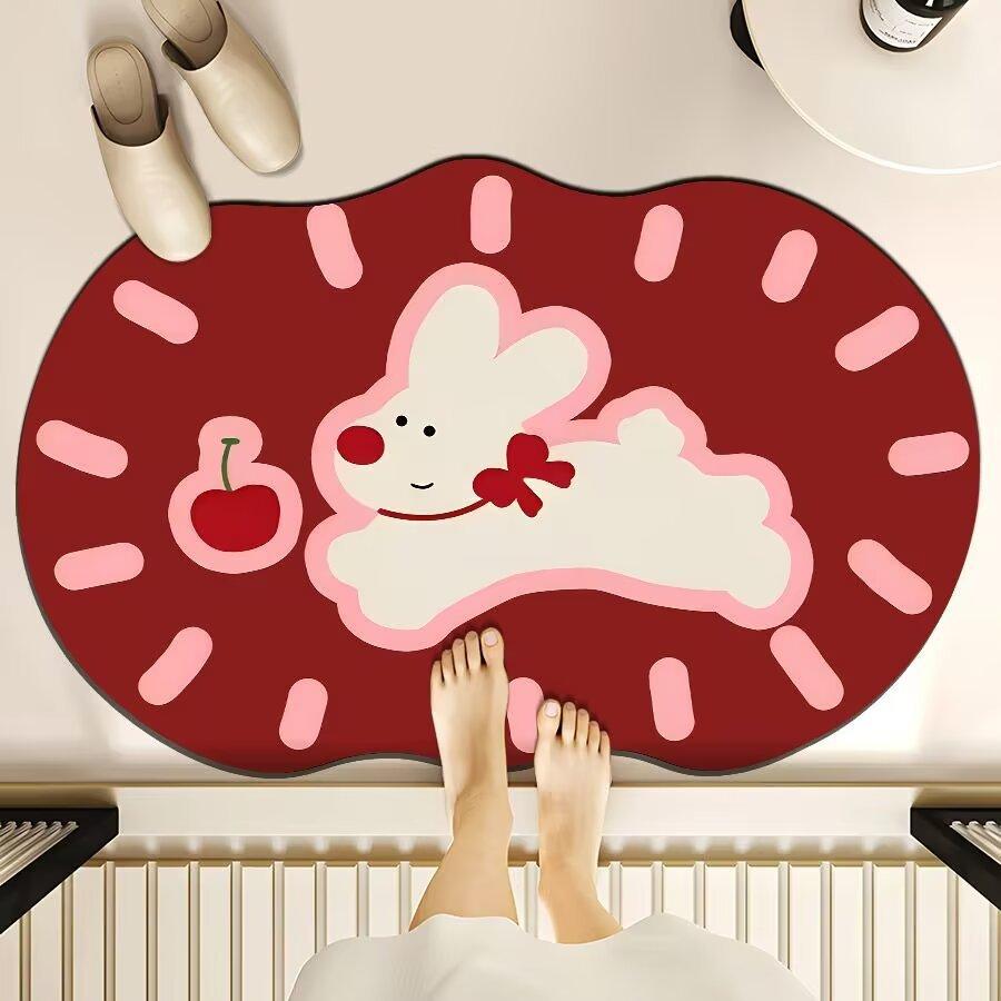 Diatom Mud Pad Resistant To Dirty Toilet Bathroom Toilet Door Area Moisture-wicking Quick Drying Mat Shower Room Door Slip-resistant Mat