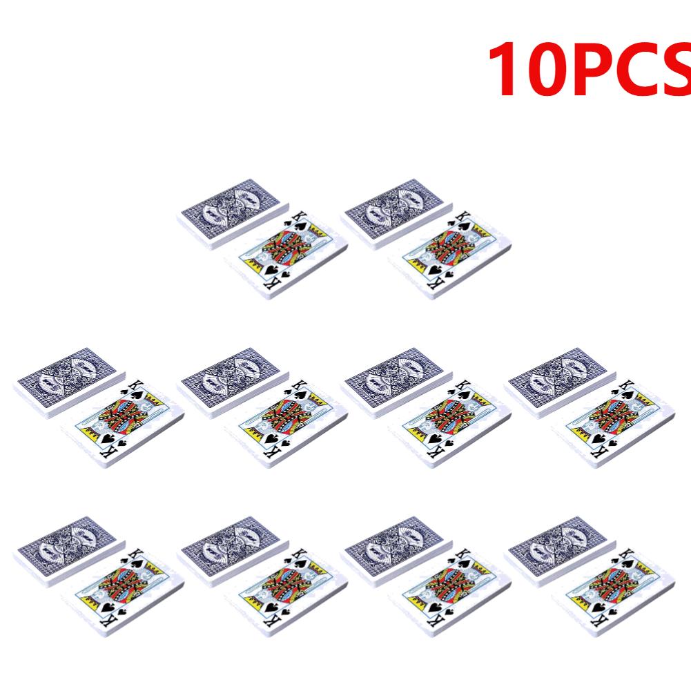 20/1pcs Playing Cards Plastic Coated Paper Deck Poker Cards Funny Family Board Game 54 Cards Waterproof Folding for Adults