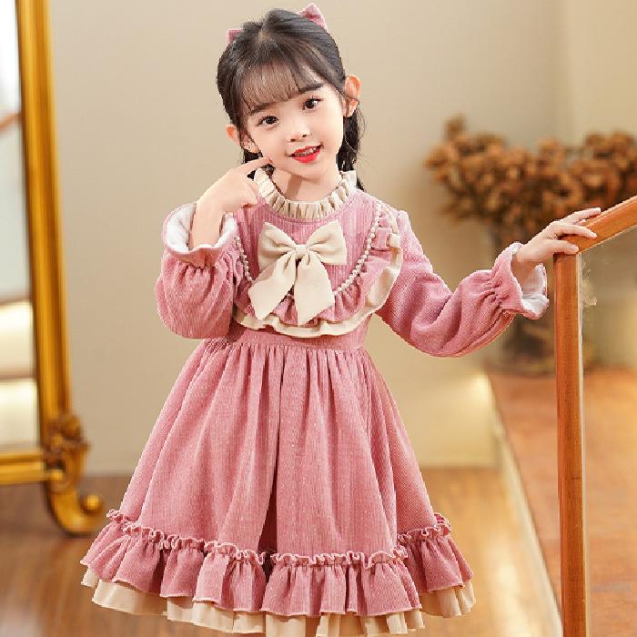 

Нова спідниця принцеси в корейському стилі осінь/зима 2024 для дівчаток 150 cm рожевий