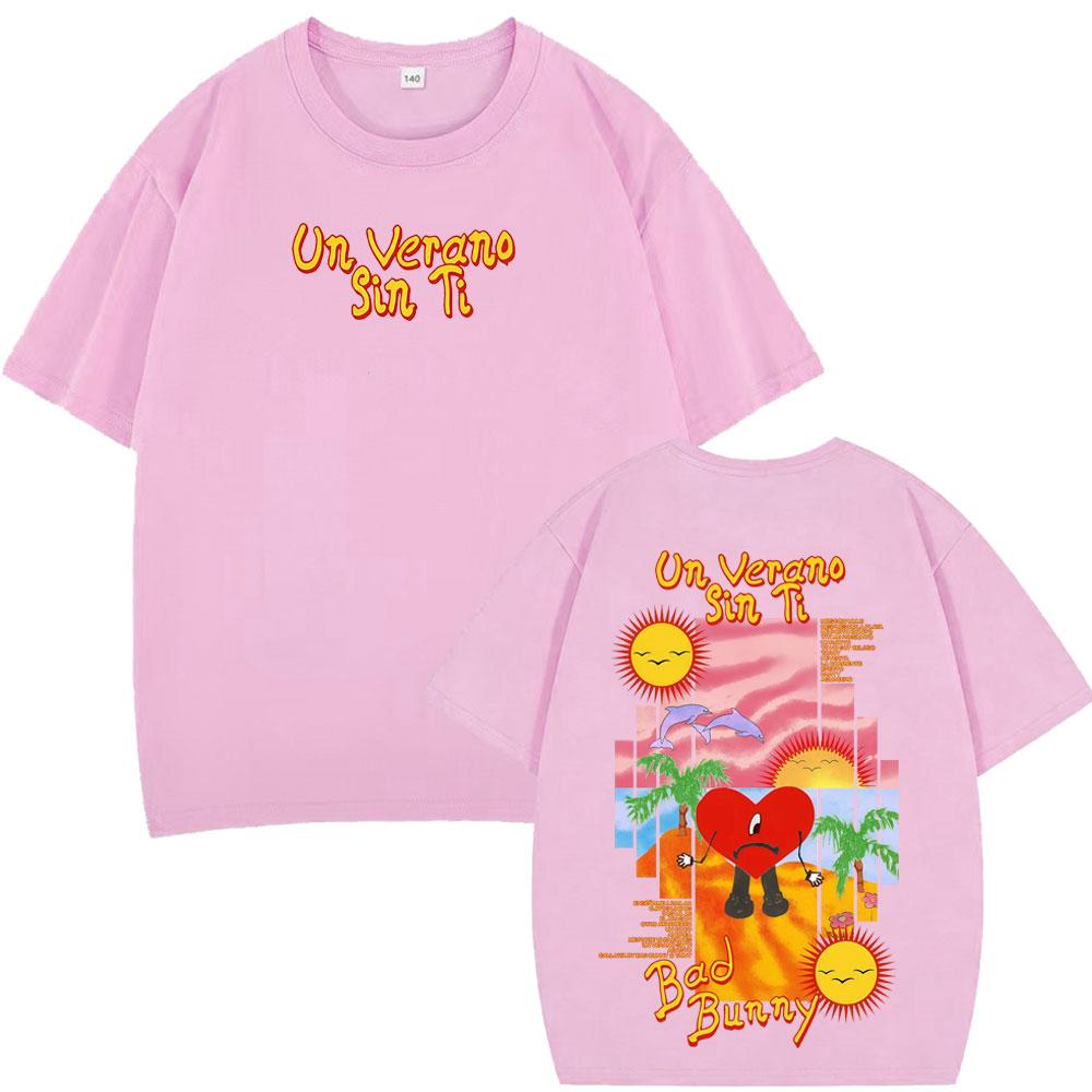 Bad Bunny Un Verano Sin Ti Fashion Printed Tees Men Women Oversized Tshirt Loose Casual Cotton Harajuku Shortsleeved Tshirts