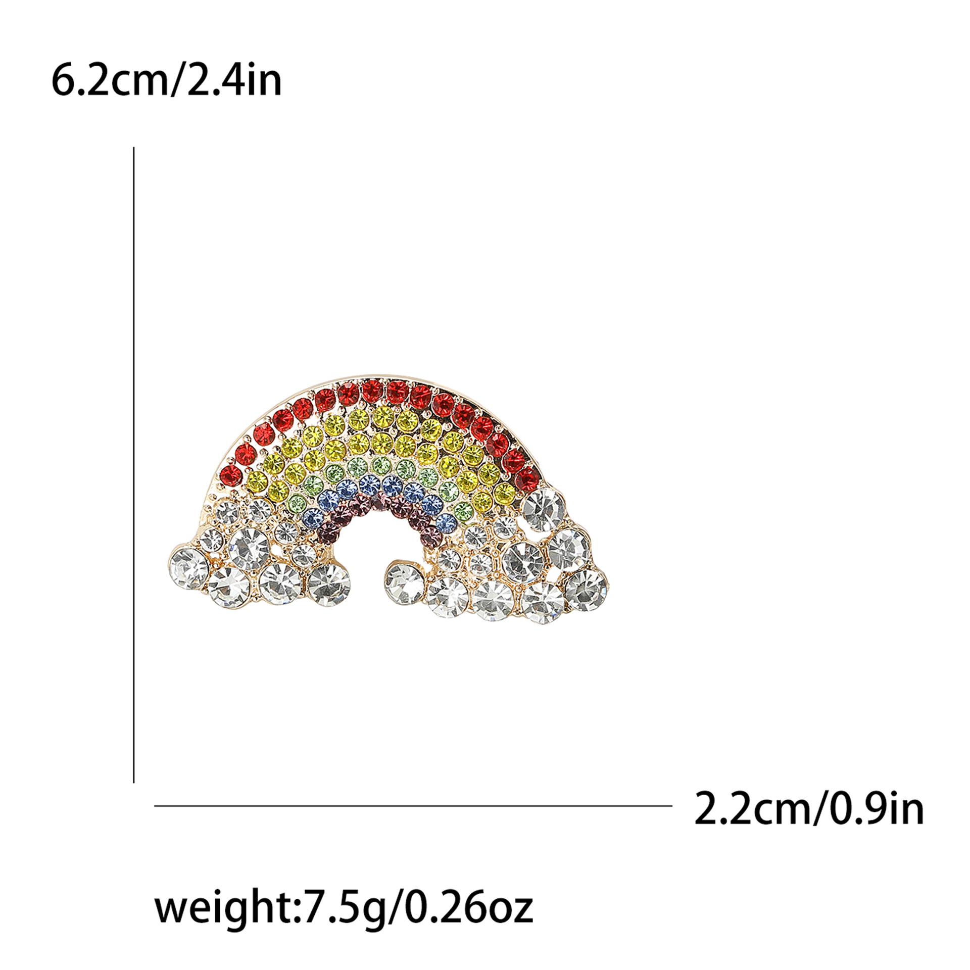 

Нежный сплав горный хрусталь радуга брошь модный милый женский кардиган рубашка корсаж орнамент булавка