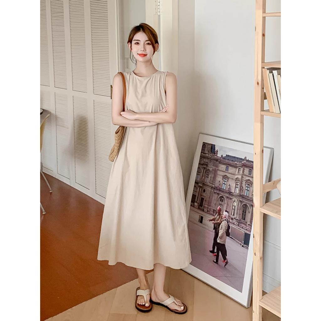 Daily commute casual temperament pendant dress large size fat mm thin straight halter skirt vest skirt long skirt