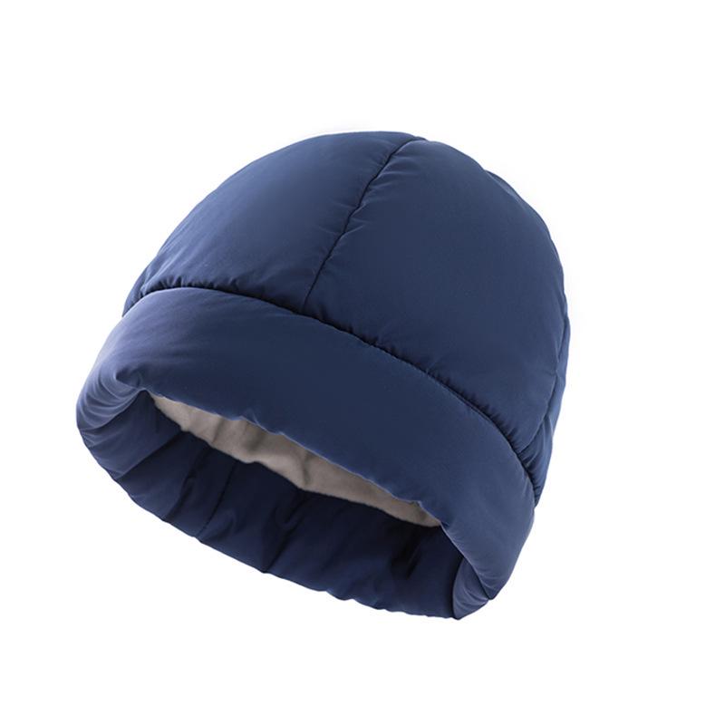 European & American Fleece-lined Windproof Winter Hat - Warm & Thick Feather Velvet Sleep Cap