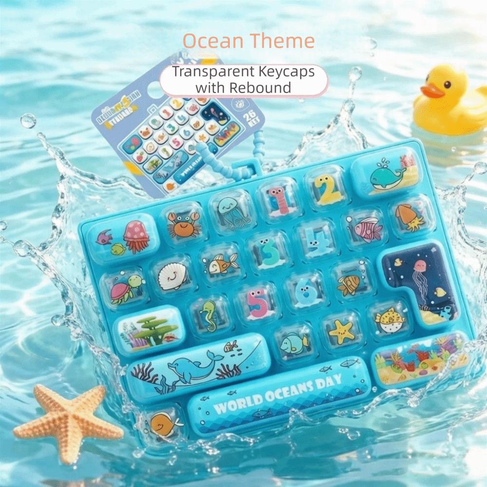 Animals Theme Mechanical Keyboard Pressable Keys Candy Color Keycap Keychain Backpack Decor