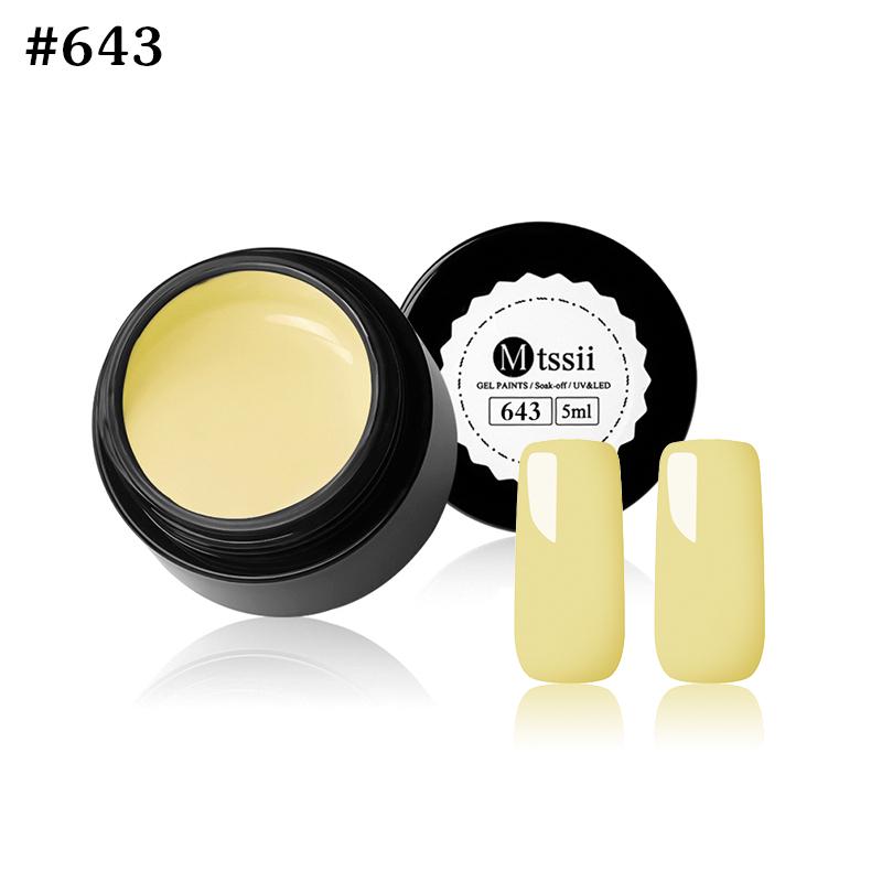 Mtssii 5 мл Soak Off светодиодный УФ-гель-лак чистый цвет долговечная краска DIY украшение для дизайна ногтей