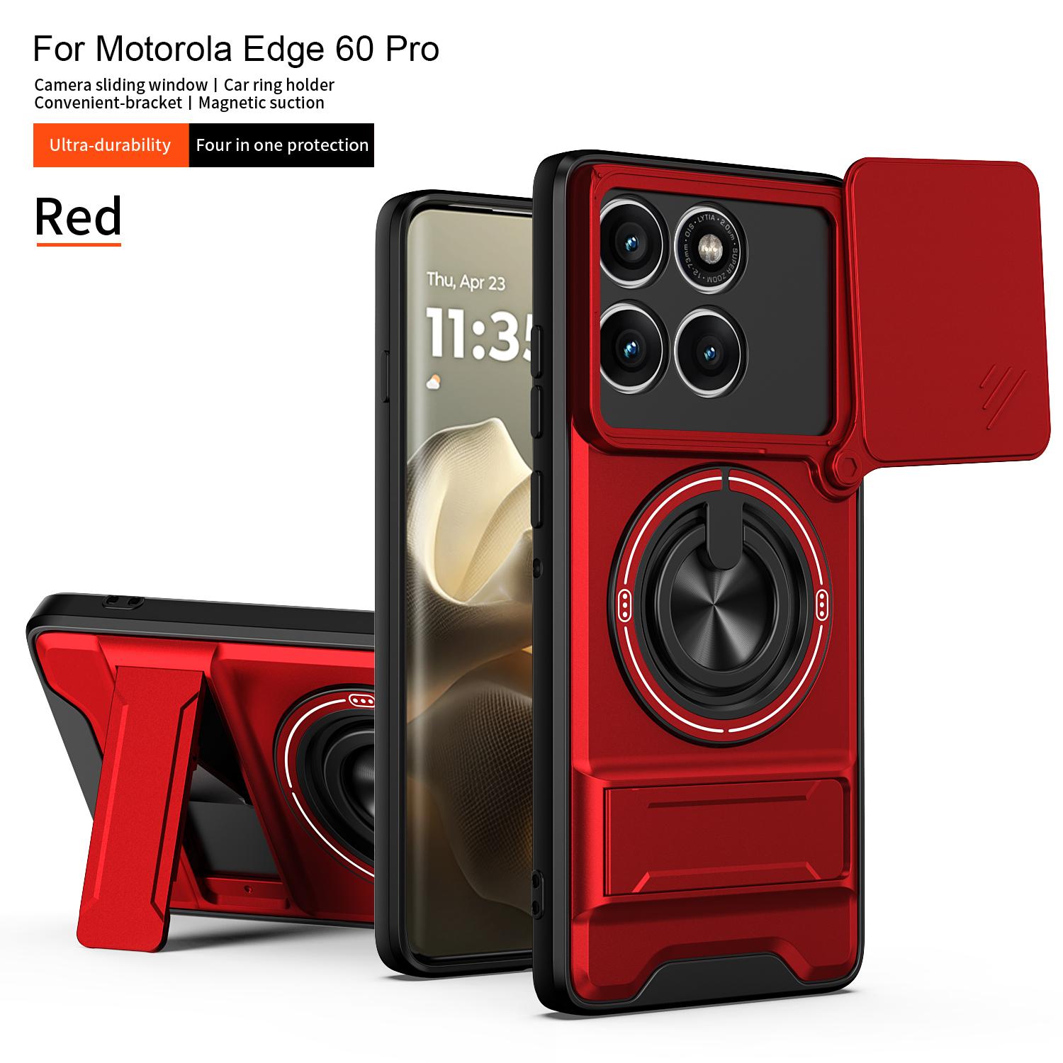 

For Motorola Edge 60 Pro Case Moto edge 60 Pro Cover Magsafe Magnetic Fold Holder Military Armor Camera Protection Cover Motorola Edge 60 Pro