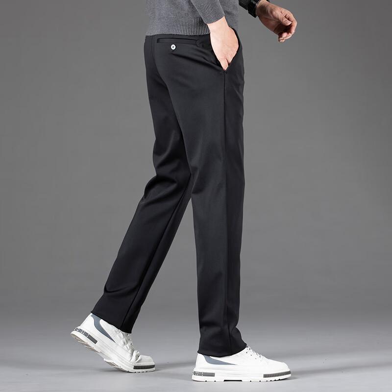 FAPAI Men's Straight Fit Business Casual Trousers