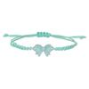 Popular hand-woven colored hand rope, alloy drip bow accessories, girlfriend friendship bracelet