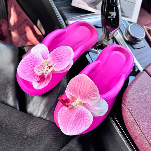 Fashion Butterfly-Knot Rubber Slippers Beach Shoes Slides Fur Flip Flops Sabot Hawaiian Rubber Slippers Fur Flip Flops Beach Shoes Slide