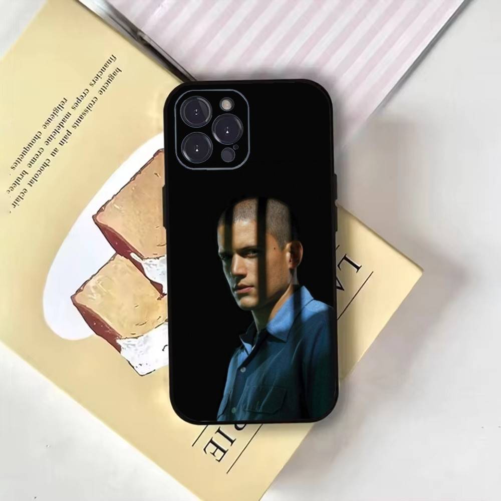 Prison Break TV Series Phone Case For iPhone17,16,15,14,13,12,11 Plus,Pro Max,Soft Black Cover