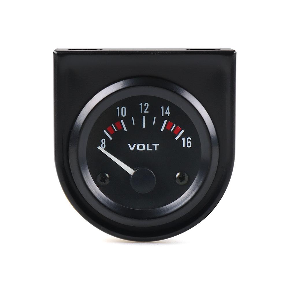 Car 2"52mm Universal Voltmeter 8~16V Volts Gauge White Light Voltage Gauge Car Meter Racing Meter TT101264