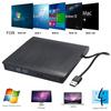External CD Drive USB 3.0 Slim DVD Burner High Speed Data Transfer for Laptop Desktop Black