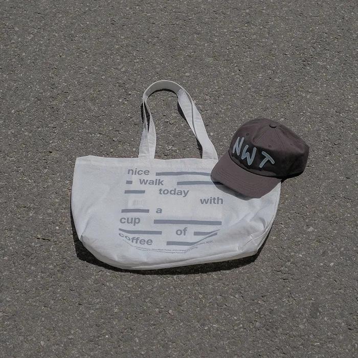Nice Walk Today Eco Bag_White