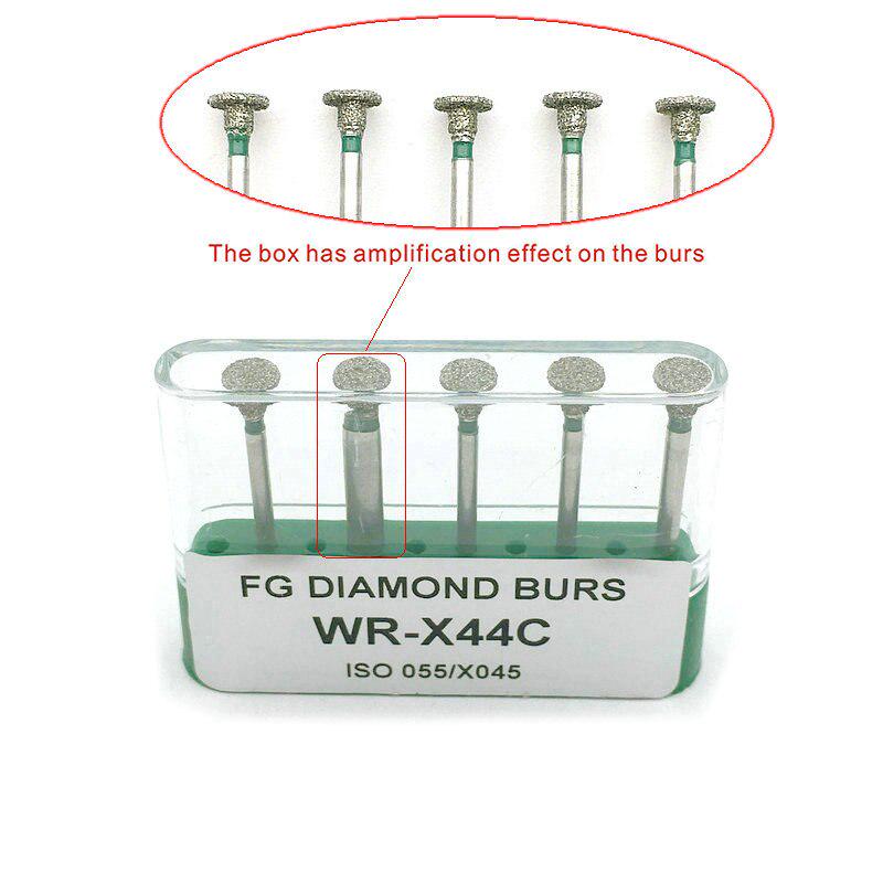 5pcs FG Dental Diamond Burs Wheel Round Edge Type Dia-burs for High Speed Handpiecess Dentist Tools WR-X44C