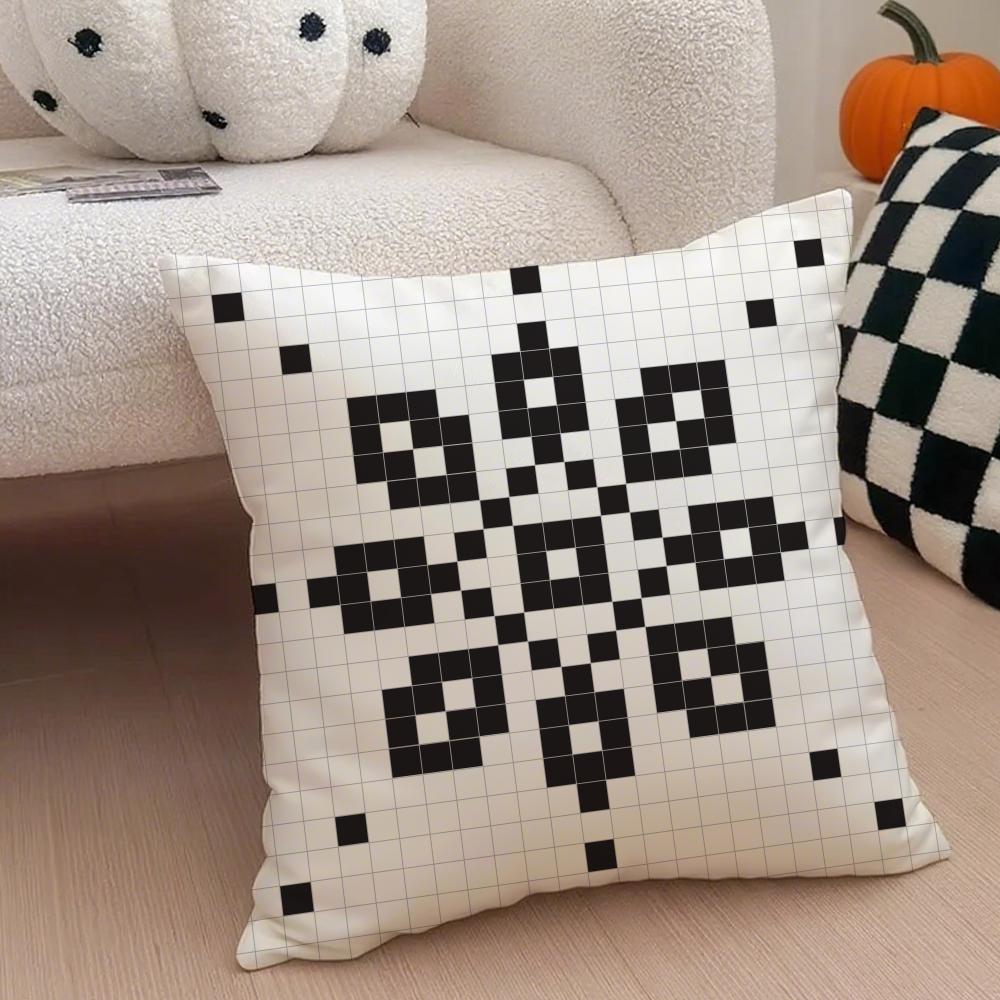 Retro Pixeliger Ar Pixel-Druck Textur Kissenbezug Überwurf-Kissenbezug Verdeckter Knopf Strapazierfähiges Polyester Stuhlkissen