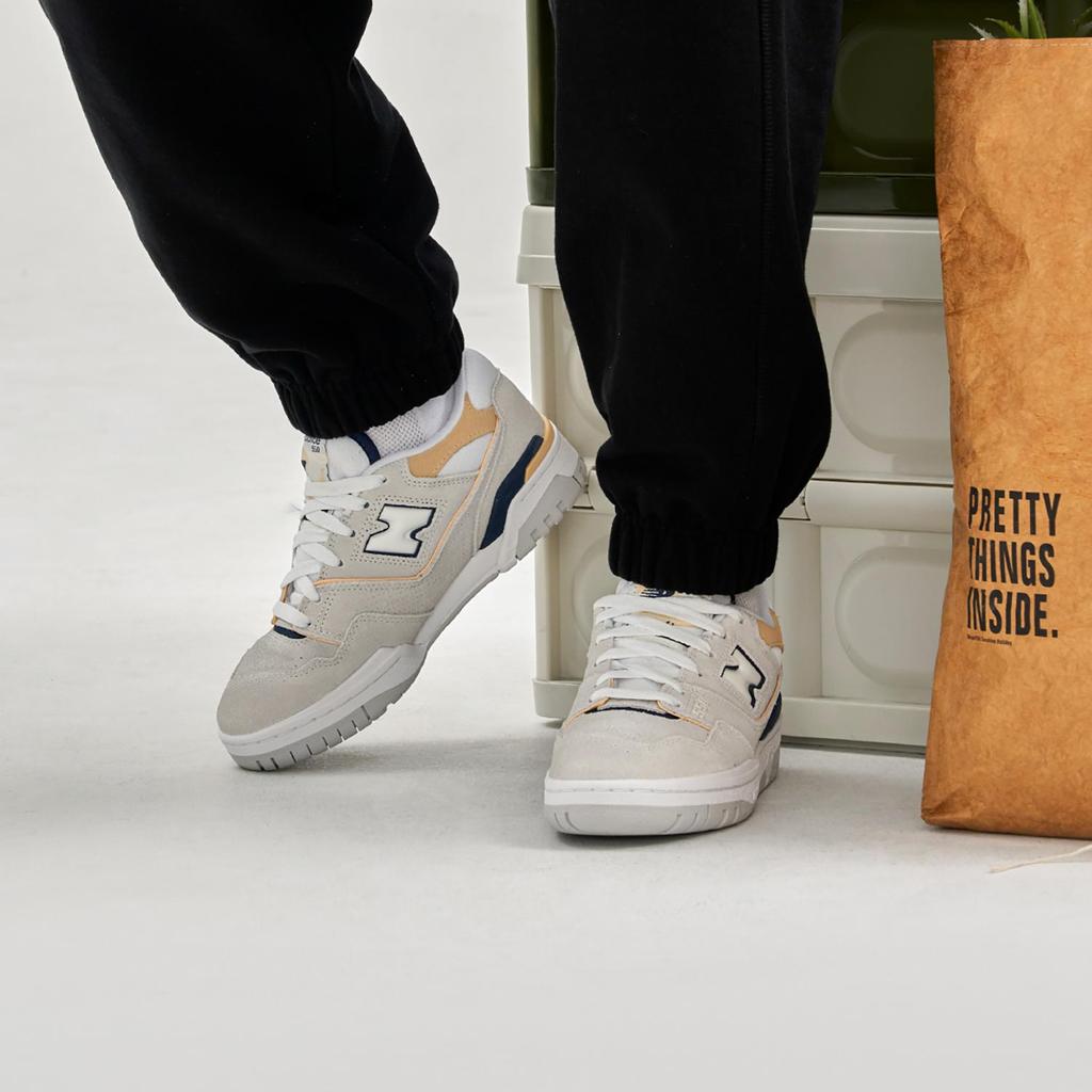 New Balance 550 'White Yellow BLue' Women's (Unisex) Vintage Basketball Shoes BBW550AB B
