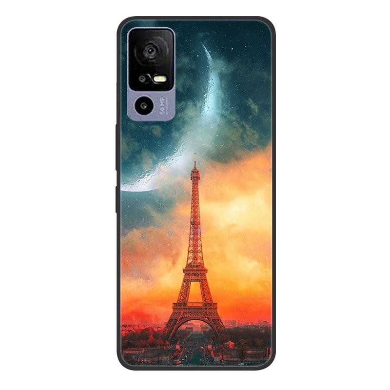For TCL 40R 5G T771A Case Painted Soft Black Silicone Bumper Phone Cover for TCL 40 R 5G 6.6" Case TCL40R 40R Etui Coque Fundas